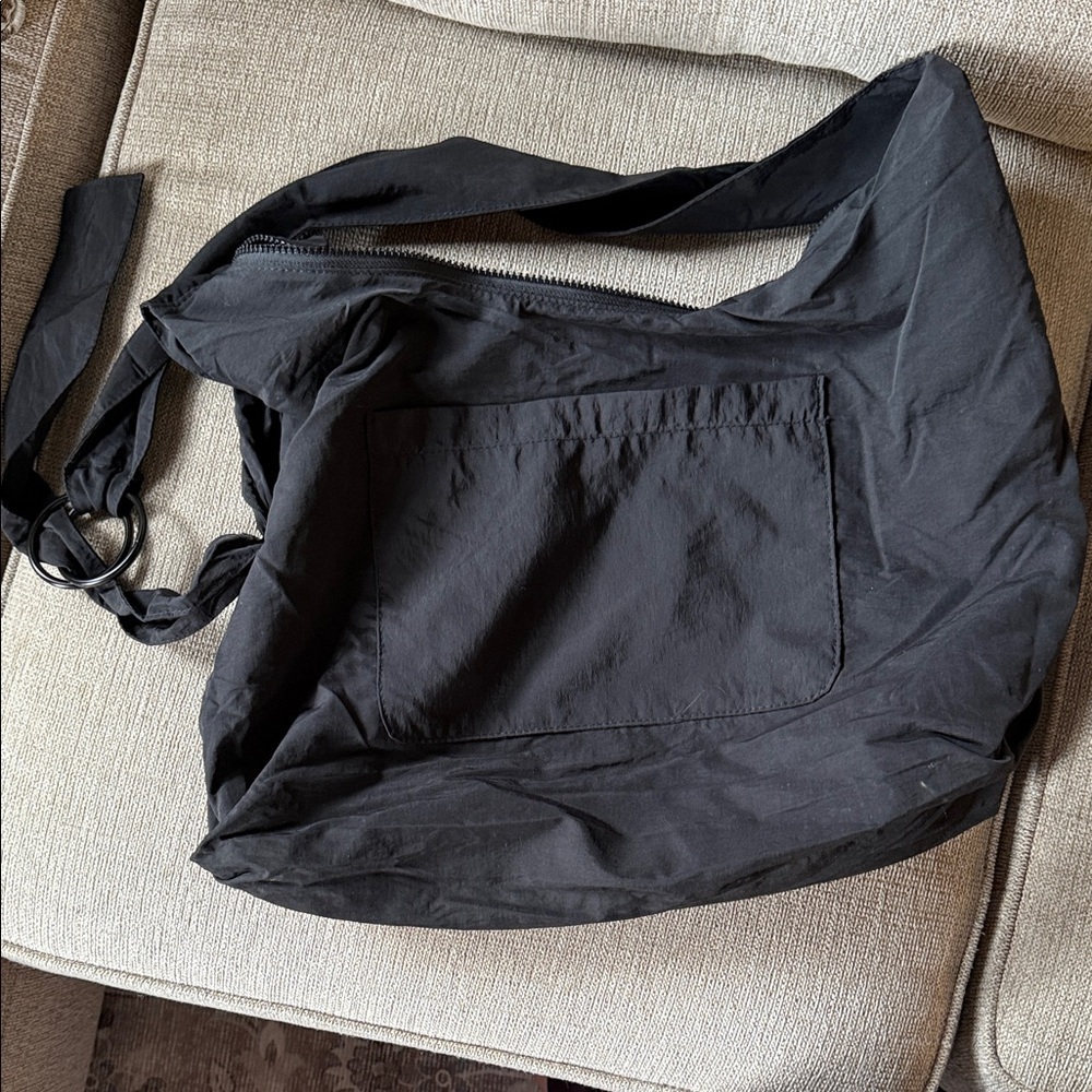 Black Large Slouchy Shoulder Bag
